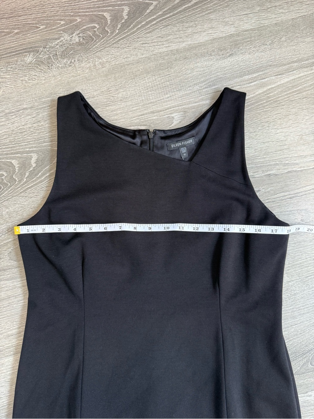 Eileen Fisher Little Black Dress Sleeveless Midi Timeless Staple - Picture 7 of 8